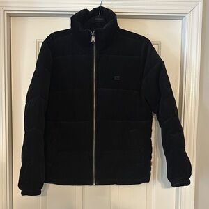 Levi’s Black Corduroy Puffer Jacket, Size Small